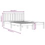 Massives Bettgestell aus weißem Kiefernholz, 120 x 190 cm von , Betten und Lattenroste - Ref: Foro24-3105042, Preis: 122,88 €...