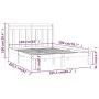 Solid pine wood bed frame 160x200 cm by , Beds and slatted bases - Ref: Foro24-3105260, Price: 120,23 €, Discount: %