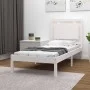 Weißer Einzelbettrahmen aus Massivholz, 75 x 190 cm von , Betten und Lattenroste - Ref: Foro24-3105496, Preis: 107,61 €, Raba...