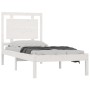 Weißer Einzelbettrahmen aus Massivholz, 75 x 190 cm von , Betten und Lattenroste - Ref: Foro24-3105496, Preis: 109,21 €, Raba...