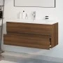 Badezimmerschrank aus braunem Eichensperrholz mit Waschbecken von , Badezimmerwaschtische - Ref: Foro24-3152890, Preis: 331,0...