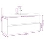 Badezimmerschrank aus braunem Eichensperrholz mit Waschbecken von , Badezimmerwaschtische - Ref: Foro24-3152890, Preis: 337,4...