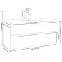 Badezimmerschrank aus braunem Eichensperrholz mit Waschbecken von , Badezimmerwaschtische - Ref: Foro24-3152890, Preis: 331,0...