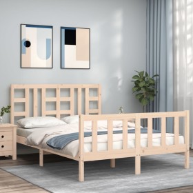 Bettgestell mit Massivholzkopfteil 140x200 cm von , Betten und Lattenroste - Ref: Foro24-3191971, Preis: 125,88 €, Rabatt: %
