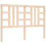 Bed frame with solid wood headboard 140x200 cm by , Beds and slatted bases - Ref: Foro24-3191971, Price: 125,88 €, Discount: %