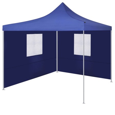 Folding gazebo with 2 blue walls 3x3 m by vidaXL, Tents and gazebos - Ref: Foro24-44961, Price: 157,75 €, Discount: %