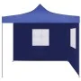 Folding gazebo with 2 blue walls 3x3 m by vidaXL, Tents and gazebos - Ref: Foro24-44961, Price: 153,27 €, Discount: %