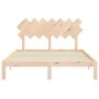 Estructura de cama con cabecero madera maciza 140x200 cm de , Camas y somieres - Ref: Foro24-3193726, Precio: 122,82 €, Descu...