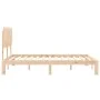 Estructura de cama con cabecero madera maciza 140x200 cm de , Camas y somieres - Ref: Foro24-3193726, Precio: 122,82 €, Descu...