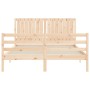 Estructura de cama con cabecero madera maciza 160x200 cm de , Camas y somieres - Ref: Foro24-3194776, Precio: 159,01 €, Descu...