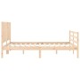 Estructura de cama con cabecero madera maciza 160x200 cm de , Camas y somieres - Ref: Foro24-3194776, Precio: 159,01 €, Descu...