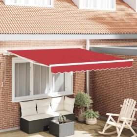 Toldo Rojo 3 x 2,5 m Poliester y metal en Toldos | Comprar online en Foro24