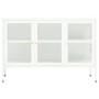 Aparador de acero y vidrio blanco 105x35x70 cm en Aparadores | Comprar online en Foro24