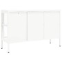 Aparador de acero y vidrio blanco 105x35x70 cm en Aparadores | Comprar online en Foro24