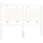 Double bed frame with white solid wood headboard by , Beds and slatted bases - Ref: Foro24-3192142, Price: 176,62 €, Discount: %