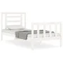 Weißer Bettrahmen aus Massivholz mit Kopfteil von , Betten und Lattenroste - Ref: Foro24-3192847, Preis: 99,83 €, Rabatt: %