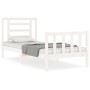 Weißer Bettrahmen aus Massivholz mit Kopfteil von , Betten und Lattenroste - Ref: Foro24-3192847, Preis: 101,20 €, Rabatt: %