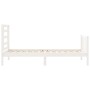 Weißer Bettrahmen aus Massivholz mit Kopfteil von , Betten und Lattenroste - Ref: Foro24-3192847, Preis: 101,20 €, Rabatt: %