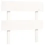 Estructura de cama con cabecero madera maciza blanco de , Camas y somieres - Ref: Foro24-3193237, Precio: 95,74 €, Descuento: %