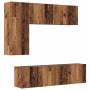 Unidad de Pared para TV 5 pcs Madera envejecida en Muebles TV | Comprar online en Foro24