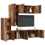 Unidad de Pared para TV 5 pcs Madera envejecida en Muebles TV | Comprar online en Foro24