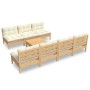 Gartenmöbel 8 Stück Kissen aus cremefarbenem Kiefernholz von , Gartensets - Ref: Foro24-3096136, Preis: 659,39 €, Rabatt: %
