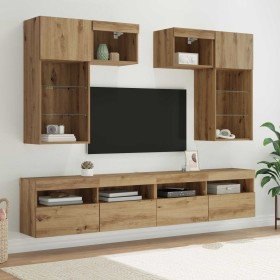 Unidades de pared para TV 6 pcs Madera Vieja 100 x 30 x 40 cm en Muebles TV | Comprar online en Foro24