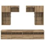 Unidades de pared para TV 6 pcs Madera Vieja 100 x 30 x 40 cm en Muebles TV | Comprar online en Foro24