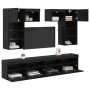 Unidades de pared para TV 6 pcs Roble artesanal en Muebles TV | Comprar online en Foro24