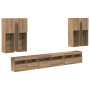 Conjunto de mueble para TV de pared 7 pcs Roble artesanal en Muebles TV | Comprar online en Foro24
