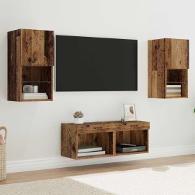 Gabinetes de pared para TV 4 pcs Madera Vieja 30,5 x 30 x 60 cm en Muebles TV | Comprar online en Foro24