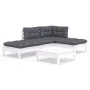 Garden furniture 5 pieces with white pine wood cushions by , Garden sets - Ref: Foro24-3096293, Price: 376,03 €, Discount: %