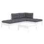Garden furniture 5 pieces with white pine wood cushions by , Garden sets - Ref: Foro24-3096293, Price: 376,03 €, Discount: %