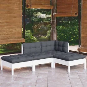 Gartenmöbel 4-teilig mit Kissen aus massivem Kiefernholz von , Gartensets - Ref: Foro24-3096287, Preis: 329,00 €, Rabatt: %