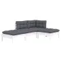 Muebles de jardín 4 pzas con cojines madera maciza de pino de , Conjuntos de jardín - Ref: Foro24-3096287, Precio: 328,97 €, ...