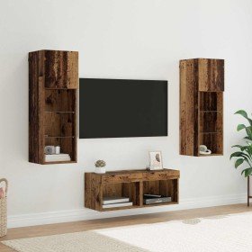 Gabinetes de pared para TV 4 pcs Roble artesanal en Muebles TV | Comprar online en Foro24
