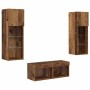 Gabinetes de pared para TV 4 pcs Roble artesanal en Muebles TV | Comprar online en Foro24