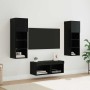 Gabinetes de pared para TV 4 pcs Roble Negro 40 x 30 x 30 cm en Muebles TV | Comprar online en Foro24