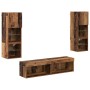 Unidad de Pared para TV 6 pcs Madera envejecida en Muebles TV | Comprar online en Foro24