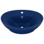 Lavabo lujoso con rebosadero cerámica azul oscuro 58,5x39cm