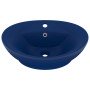 Lavabo lujoso con rebosadero cerámica azul oscuro 58,5x39cm