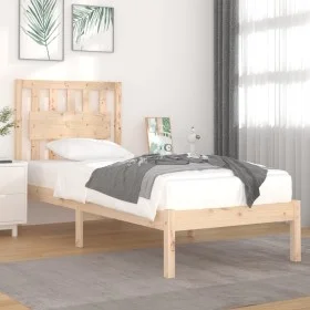 Bettgestell aus massivem Kiefernholz, 100 x 200 cm von , Betten und Lattenroste - Ref: Foro24-3103923, Preis: 96,79 €, Rabatt: %