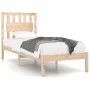 Solid pine wood bed frame 100x200 cm by , Beds and slatted bases - Ref: Foro24-3103923, Price: 96,79 €, Discount: %