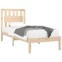 Solid pine wood bed frame 100x200 cm by , Beds and slatted bases - Ref: Foro24-3103923, Price: 96,79 €, Discount: %