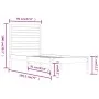 Estructura de cama madera maciza 90x190 cm de , Camas y somieres - Ref: Foro24-3104573, Precio: 96,86 €, Descuento: %