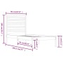 Solid wood bed frame 90x190 cm by , Beds and slatted bases - Ref: Foro24-3104573, Price: 99,62 €, Discount: %