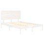 Weißer Massivholzbettrahmen 135x190 cm von , Betten und Lattenroste - Ref: Foro24-3104779, Preis: 147,57 €, Rabatt: %