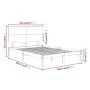 Estructura de cama de madera maciza blanca 135x190 cm de , Camas y somieres - Ref: Foro24-3104779, Precio: 145,54 €, Descuent...