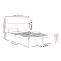 Weißer Massivholzbettrahmen 135x190 cm von , Betten und Lattenroste - Ref: Foro24-3104779, Preis: 147,57 €, Rabatt: %