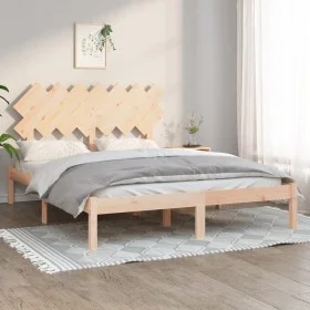Solid wood double bed frame 140x190 cm by , Beds and slatted bases - Ref: Foro24-3104848, Price: 107,22 €, Discount: %